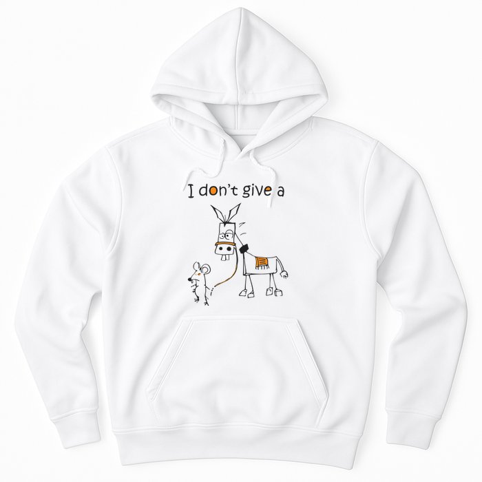 I Dont Give A Rat Ass Donkey And Mouse Walking Funny VNeck Hoodie