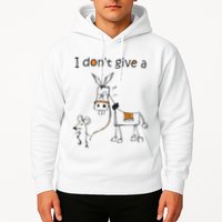 I Dont Give A Rat Ass Donkey And Mouse Walking Funny VNeck Hoodie