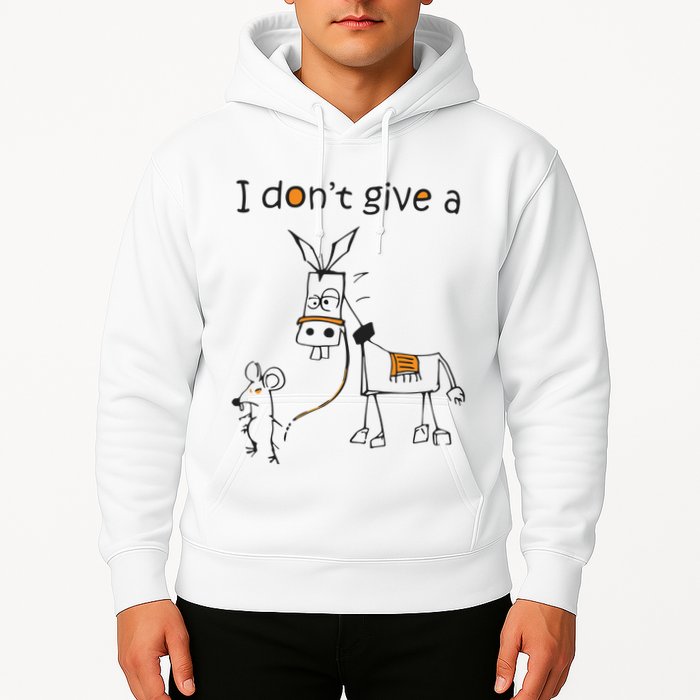 I Dont Give A Rat Ass Donkey And Mouse Walking Funny VNeck Hoodie