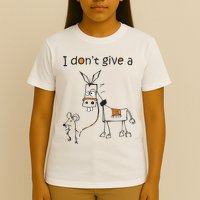 I Dont Give A Rat Ass Donkey And Mouse Walking Funny VNeck T-Shirt