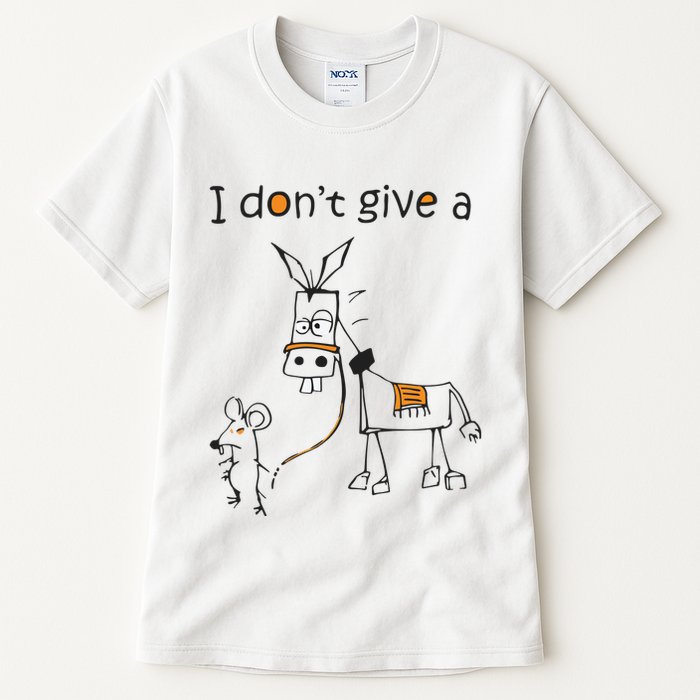 I Dont Give A Rat Ass Donkey And Mouse Walking Funny VNeck Tall T-Shirt