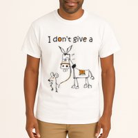 I Dont Give A Rat Ass Donkey And Mouse Walking Funny VNeck Tall T-Shirt