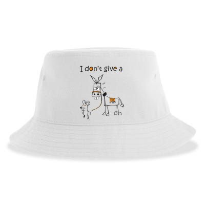 I Dont Give A Rat Ass Donkey And Mouse Walking Funny VNeck Sustainable Bucket Hat