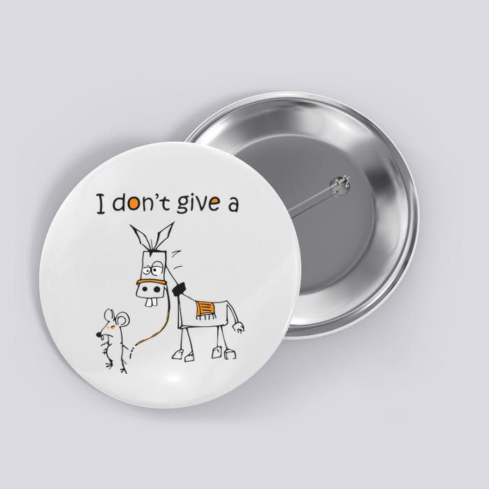 I Dont Give A Rat Ass Donkey And Mouse Walking Funny VNeck Button