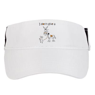 I Dont Give A Rat Ass Donkey And Mouse Walking Funny VNeck Adult Drive Performance Visor