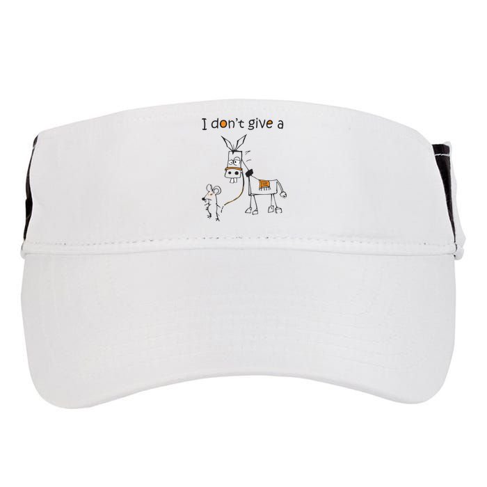 I Dont Give A Rat Ass Donkey And Mouse Walking Funny VNeck Adult Drive Performance Visor
