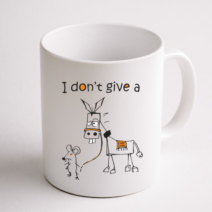 I Dont Give A Rat Ass Donkey And Mouse Walking Funny VNeck Mug