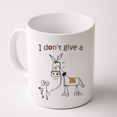 I Dont Give A Rat Ass Donkey And Mouse Walking Funny VNeck Mug
