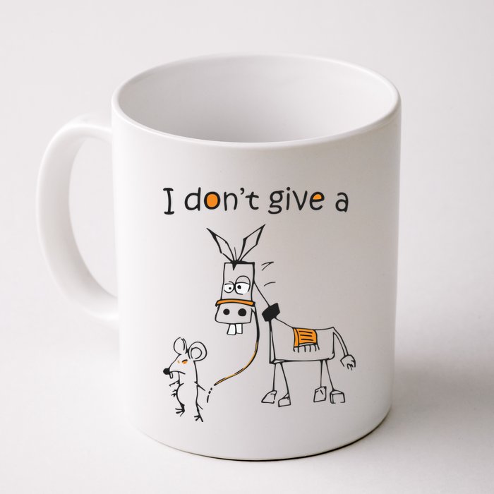 I Dont Give A Rat Ass Donkey And Mouse Walking Funny VNeck Mug