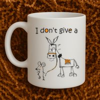 I Dont Give A Rat Ass Donkey And Mouse Walking Funny VNeck Mug