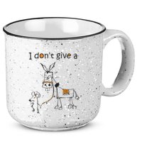 I Dont Give A Rat Ass Donkey And Mouse Walking Funny VNeck 15oz Campfire Ceramic Mug
