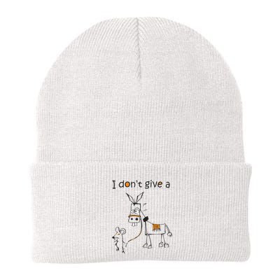I Dont Give A Rat Ass Donkey And Mouse Walking Funny VNeck Beanie