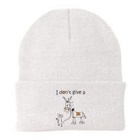 I Dont Give A Rat Ass Donkey And Mouse Walking Funny VNeck Beanie