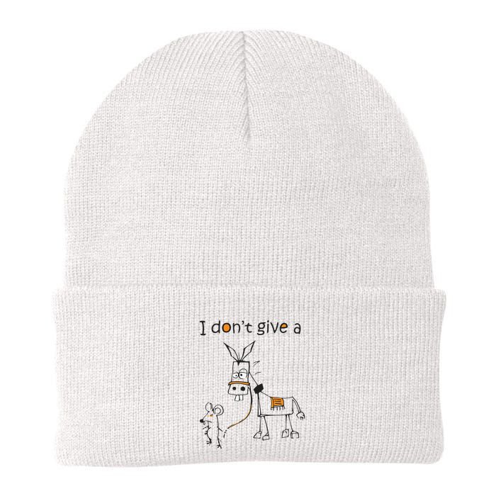 I Dont Give A Rat Ass Donkey And Mouse Walking Funny VNeck Beanie