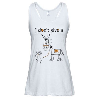 I Dont Give A Rat Ass Donkey And Mouse Walking Funny VNeck Ladies Essential Flowy Tank