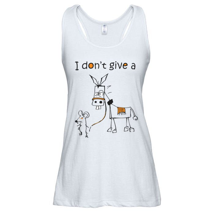 I Dont Give A Rat Ass Donkey And Mouse Walking Funny VNeck Ladies Essential Flowy Tank