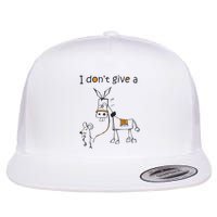 I Dont Give A Rat Ass Donkey And Mouse Walking Funny VNeck Flatbill Hat