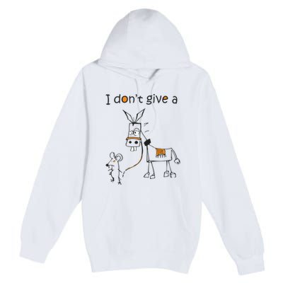 I Dont Give A Rat Ass Donkey And Mouse Walking Funny VNeck Premium Pullover Hoodie