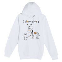 I Dont Give A Rat Ass Donkey And Mouse Walking Funny VNeck Premium Pullover Hoodie
