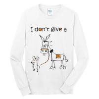 I Dont Give A Rat Ass Donkey And Mouse Walking Funny VNeck Tall Long Sleeve T-Shirt