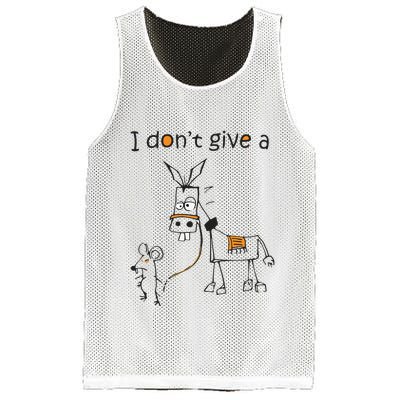 I Dont Give A Rat Ass Donkey And Mouse Walking Funny VNeck Mesh Reversible Basketball Jersey Tank