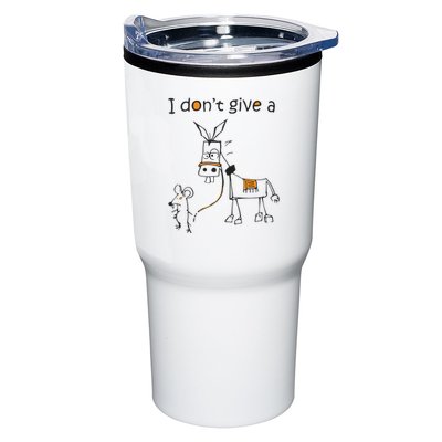 I Dont Give A Rat Ass Donkey And Mouse Walking Funny VNeck Tumbler