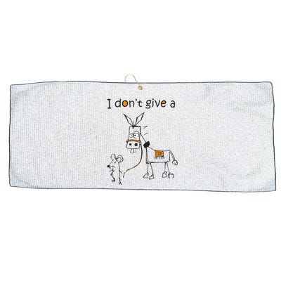 I Dont Give A Rat Ass Donkey And Mouse Walking Funny VNeck Large Microfiber Waffle Golf Towel