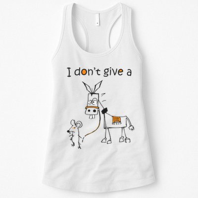 I Dont Give A Rat Ass Donkey And Mouse Walking Funny VNeck Womens Tank Top