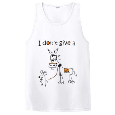 I Dont Give A Rat Ass Donkey And Mouse Walking Funny VNeck PosiCharge Competitor Tank