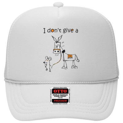 I Dont Give A Rat Ass Donkey And Mouse Walking Funny VNeck Trucker Hat