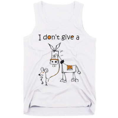 I Dont Give A Rat Ass Donkey And Mouse Walking Funny VNeck Tank Top