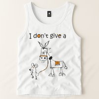 I Dont Give A Rat Ass Donkey And Mouse Walking Funny VNeck Tank Top