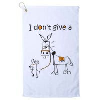 I Dont Give A Rat Ass Donkey And Mouse Walking Funny VNeck Golf Towel