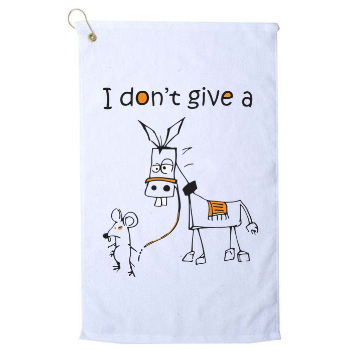 I Dont Give A Rat Ass Donkey And Mouse Walking Funny VNeck Golf Towel