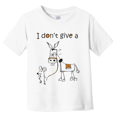I Dont Give A Rat Ass Donkey And Mouse Walking Funny VNeck Toddler T-Shirt
