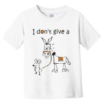 I Dont Give A Rat Ass Donkey And Mouse Walking Funny VNeck Toddler T-Shirt