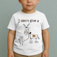 I Dont Give A Rat Ass Donkey And Mouse Walking Funny VNeck Toddler T-Shirt