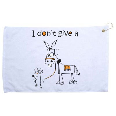 I Dont Give A Rat Ass Donkey And Mouse Walking Funny VNeck Grommeted Golf Towel