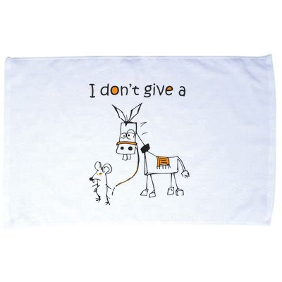 I Dont Give A Rat Ass Donkey And Mouse Walking Funny VNeck Microfiber Hand Towel