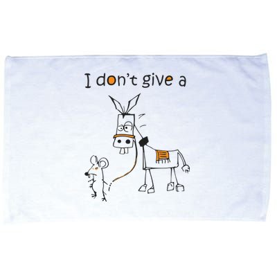 I Dont Give A Rat Ass Donkey And Mouse Walking Funny VNeck Microfiber Hand Towel