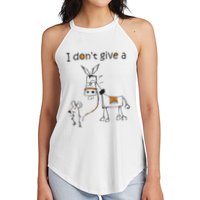 I Dont Give A Rat Ass Donkey And Mouse Walking Funny VNeck Women's Perfect Tri Rocker Tank