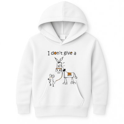 I Dont Give A Rat Ass Donkey And Mouse Walking Funny VNeck Kids Hoodie