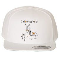 I Dont Give A Rat Ass Donkey And Mouse Walking Funny VNeck Wool Snapback Cap