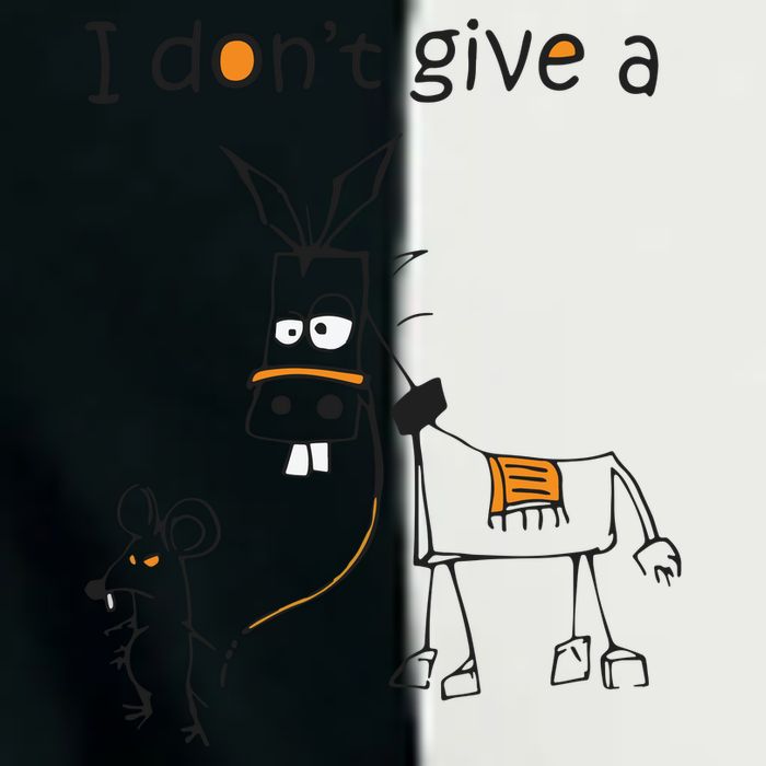I Dont Give A Rat Ass Donkey And Mouse Walking Funny VNeck Infant Baby Jersey Bodysuit