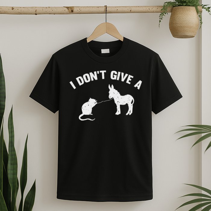 I Don't Give A Rats Ass Distressed T-Shirt