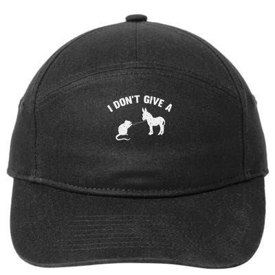 I Don't Give A Rats Ass Distressed 7-Panel Snapback Hat