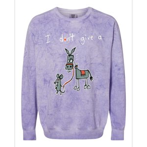 I Dont Give A Rats Donkey Women I Dont Give A Rats Azz Colorblast Crewneck Sweatshirt