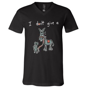 I Dont Give A Rats Donkey Women I Dont Give A Rats Azz V-Neck T-Shirt