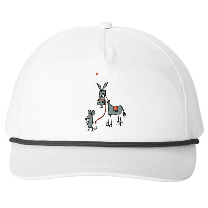 I Dont Give A Rats Donkey Women I Dont Give A Rats Azz Snapback Five-Panel Rope Hat