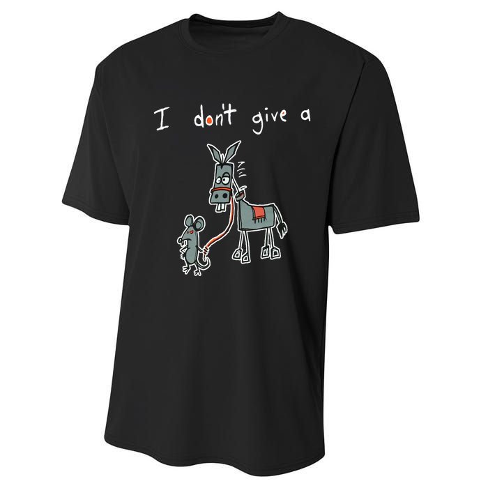 I Dont Give A Rats Donkey Women I Dont Give A Rats Azz Performance Sprint T-Shirt